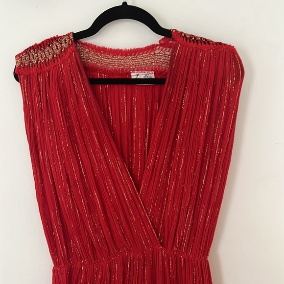 Vintage Red and Gold Jumpsuit - Picture 2 of 4